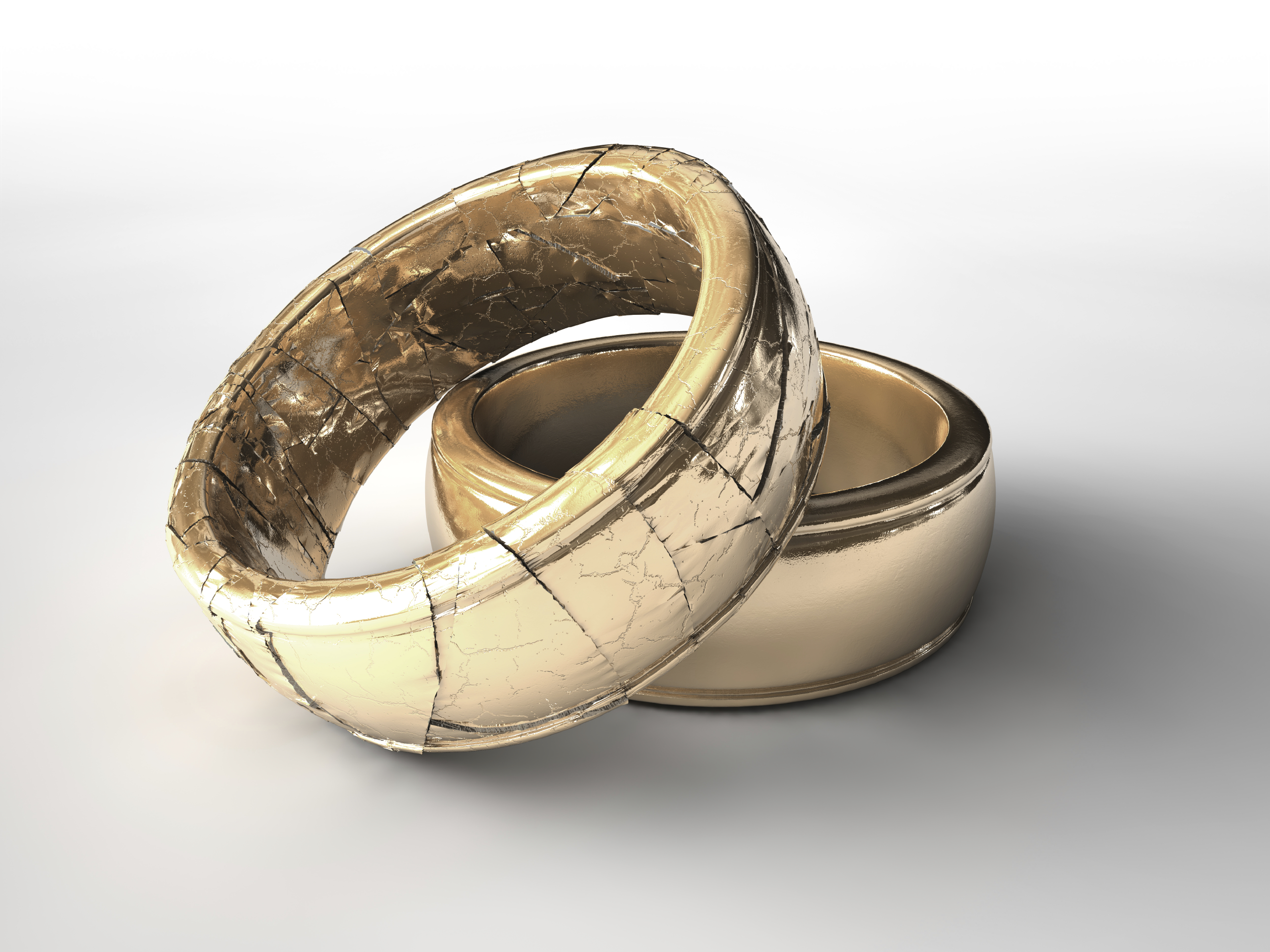 Сломанное золотое кольцо. Современные обручальные кольца. Интересные обручальные кольца. Дизайнерские обручальные кольца. Необычные обручальные кольца.